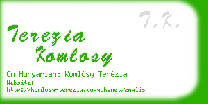 terezia komlosy business card