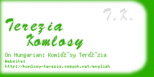 terezia komlosy business card